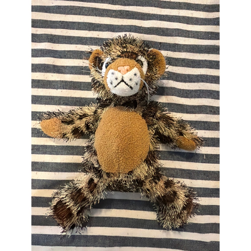Plushland Vintage 2000 Leopard Cheetah Spotted Tinsel Fur Bean Bag Plush 99-234